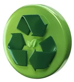 Logo vert de recyclage pour une ressourcerie éco-responsable en Bourgogne Franche Comté.